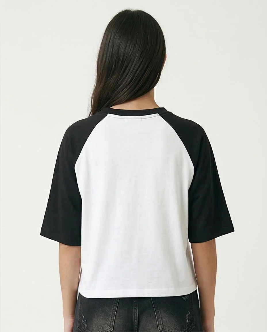 Ravin Boat Race Huntington Raglan Tee – Black & White Grunge - R208131 - Image 2
