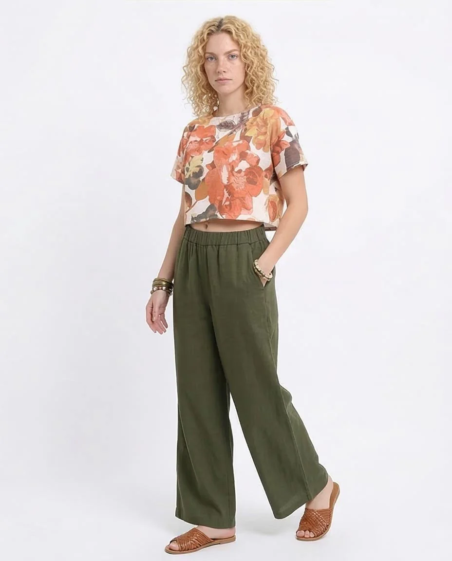 Ravin Floral Print Boxy Crop Top – Autumn Bloom - R208492 - Image 5