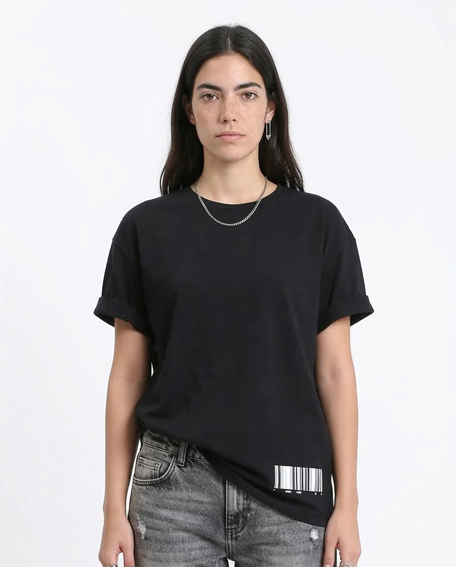 Ravin Oversized Graphic Tee – Gummy Bear Back Print & Barcode Detail - R208498