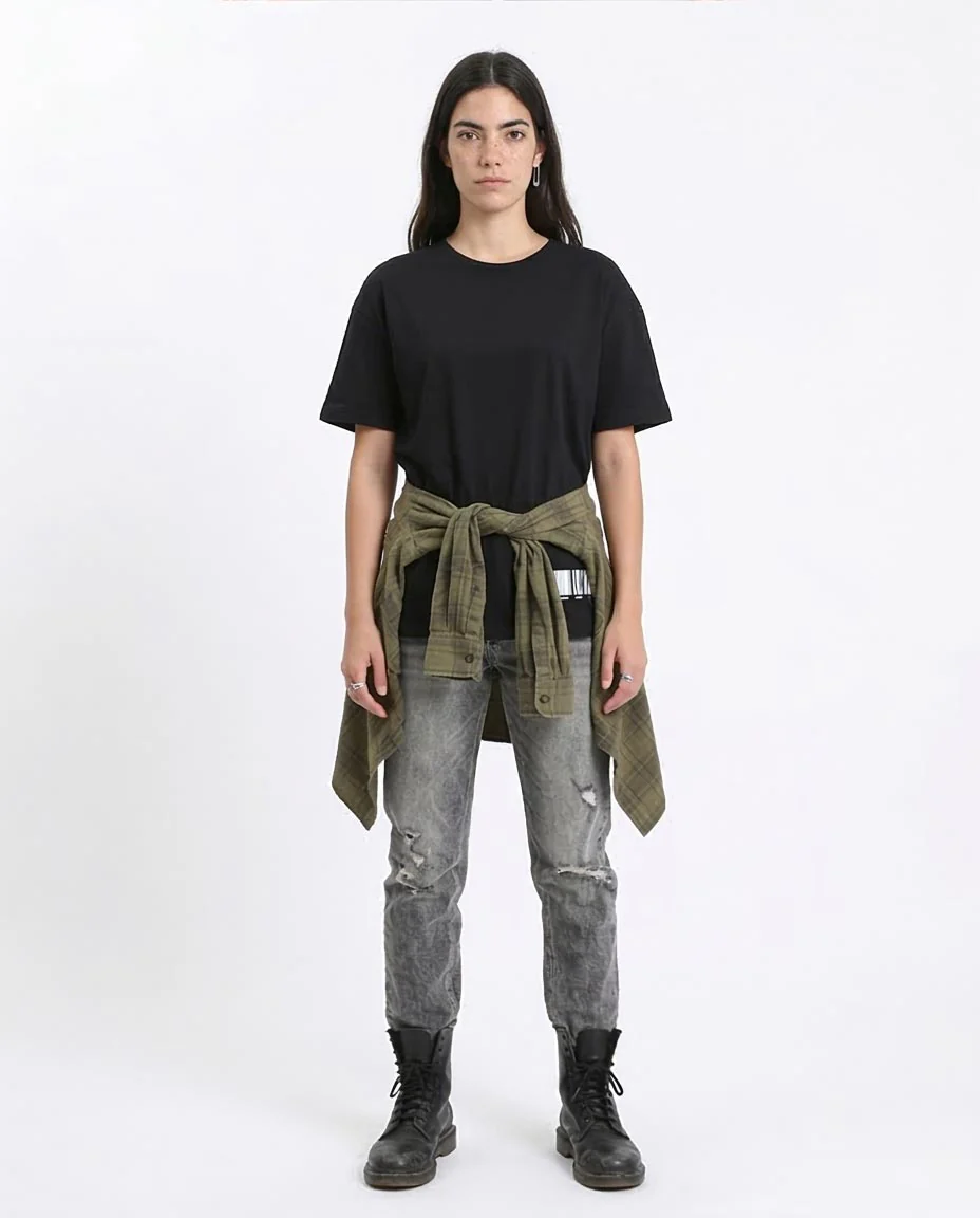 Ravin Oversized Graphic Tee – Gummy Bear Back Print & Barcode Detail - R208498 - Image 3