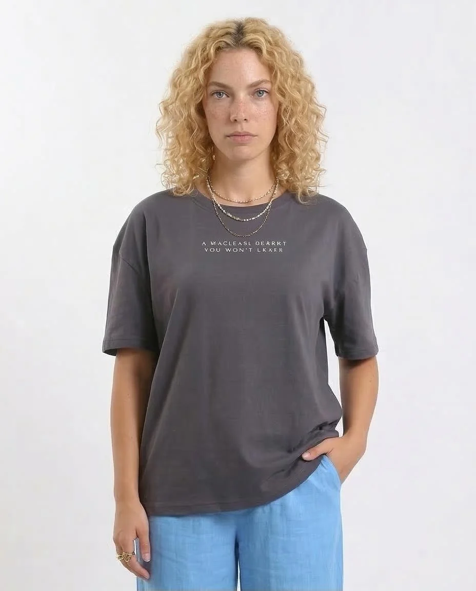 Ravin "Siwa" Oversized Graphic T-Shirt - Charcoal - R208502