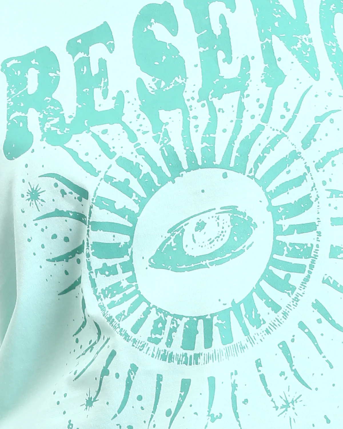 Ravin Women’s "Presence" Celestial Graphic Oversized T-Shirt – Mint Aqua - R208506 - Image 4