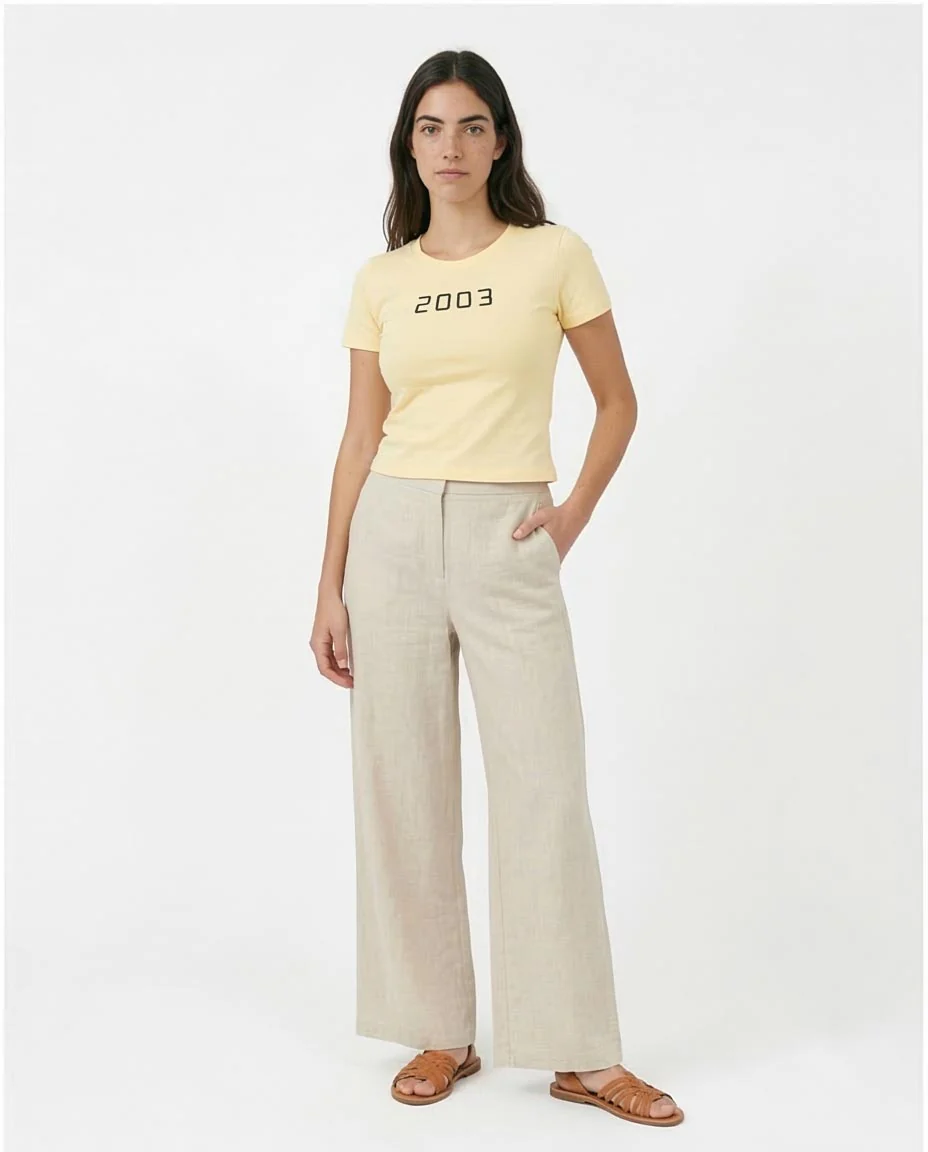 Ravin "Red Sea Coast" 2003 Graphic Baby Tee in Cream - R208512 - Image 5