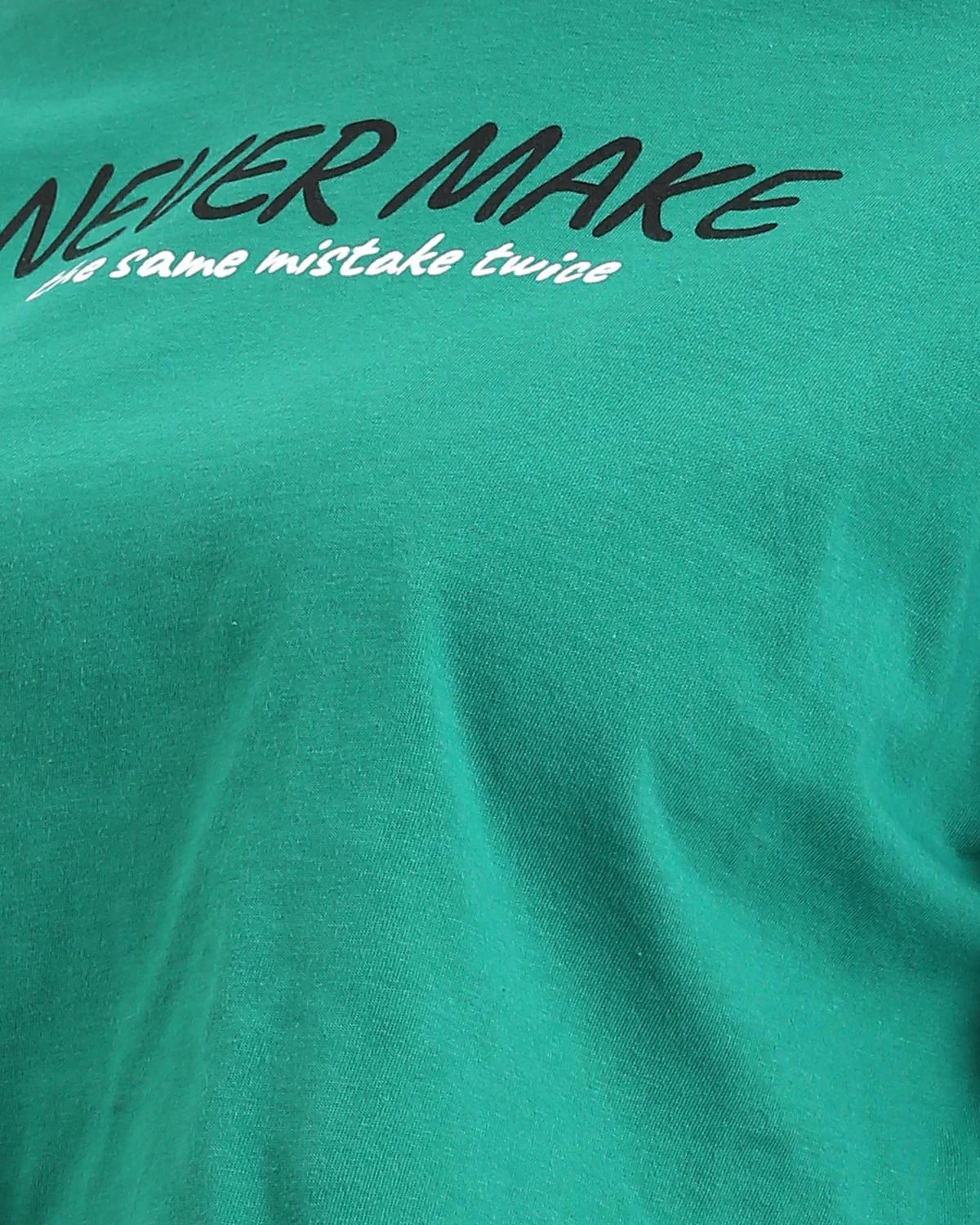 Ravin Women's "Never Make" Cropped Graphic Tee – Green - R208516 - Image 4
