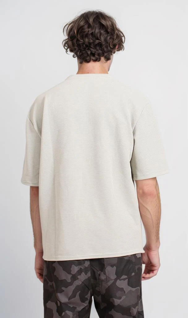 R208563 - Oversized Jacquard T-Shirt - Light Sage - Image 2