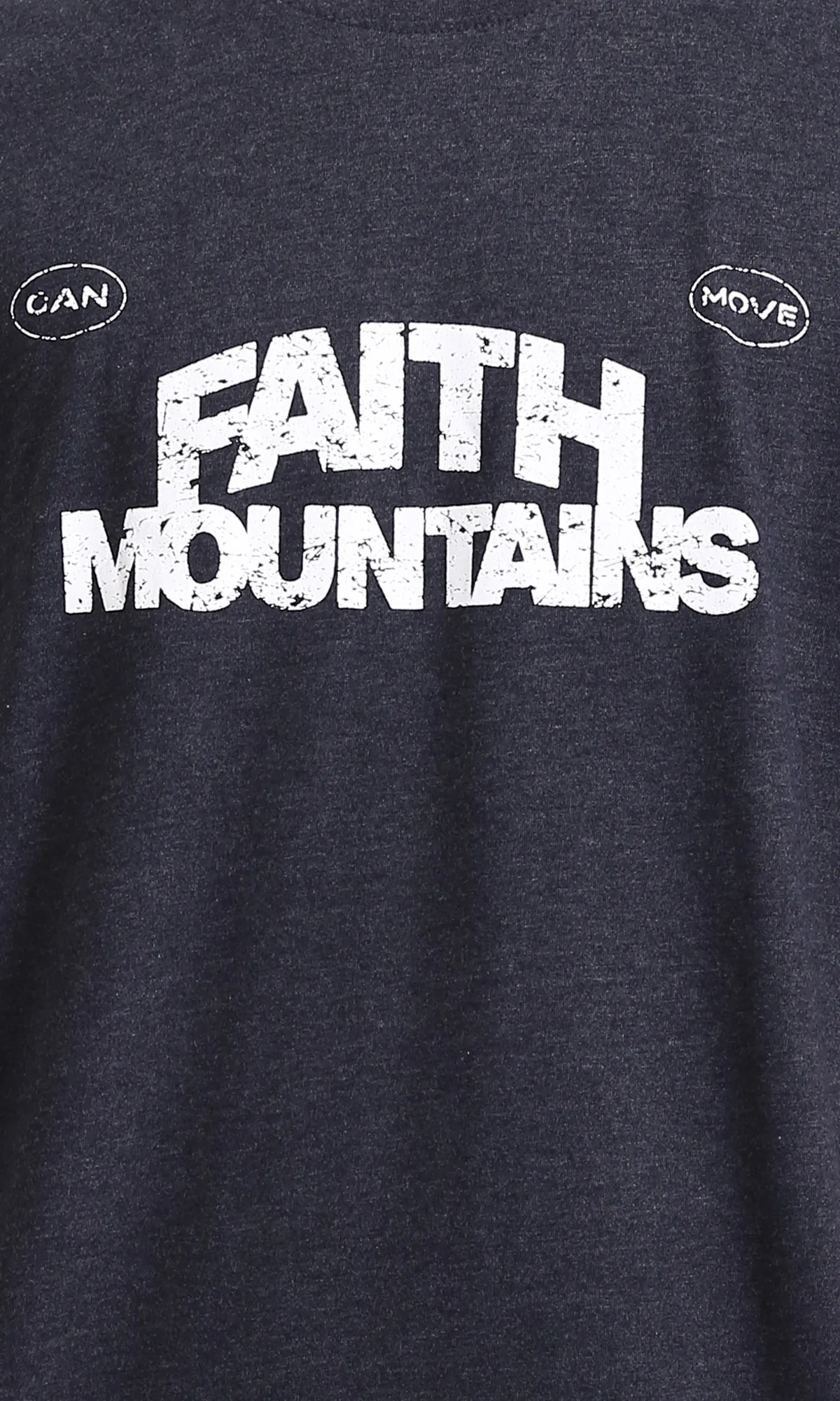 R208580 - "Faith Mountains" Printed Summer Tee - Heather Charcoal - Image 3