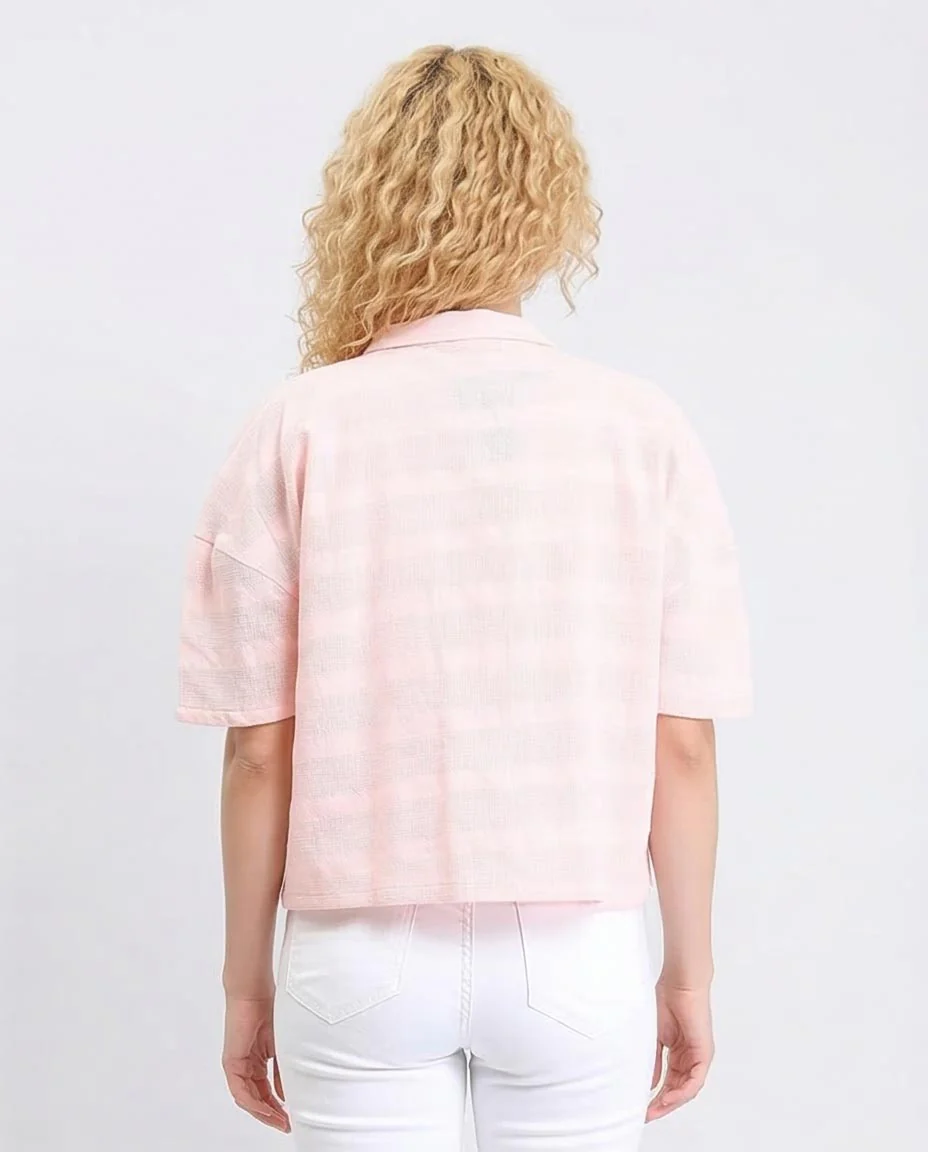 Ravin | Women’s Boxy Pastel Slub-Stripe Shirt - Light Simon - R208598 - Image 2