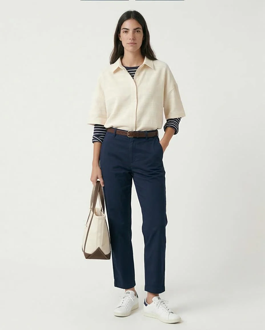 Ravin Women’s Textured Seersucker Boxy Short-Sleeve Shirt - Off-White - R208599 - Image 3