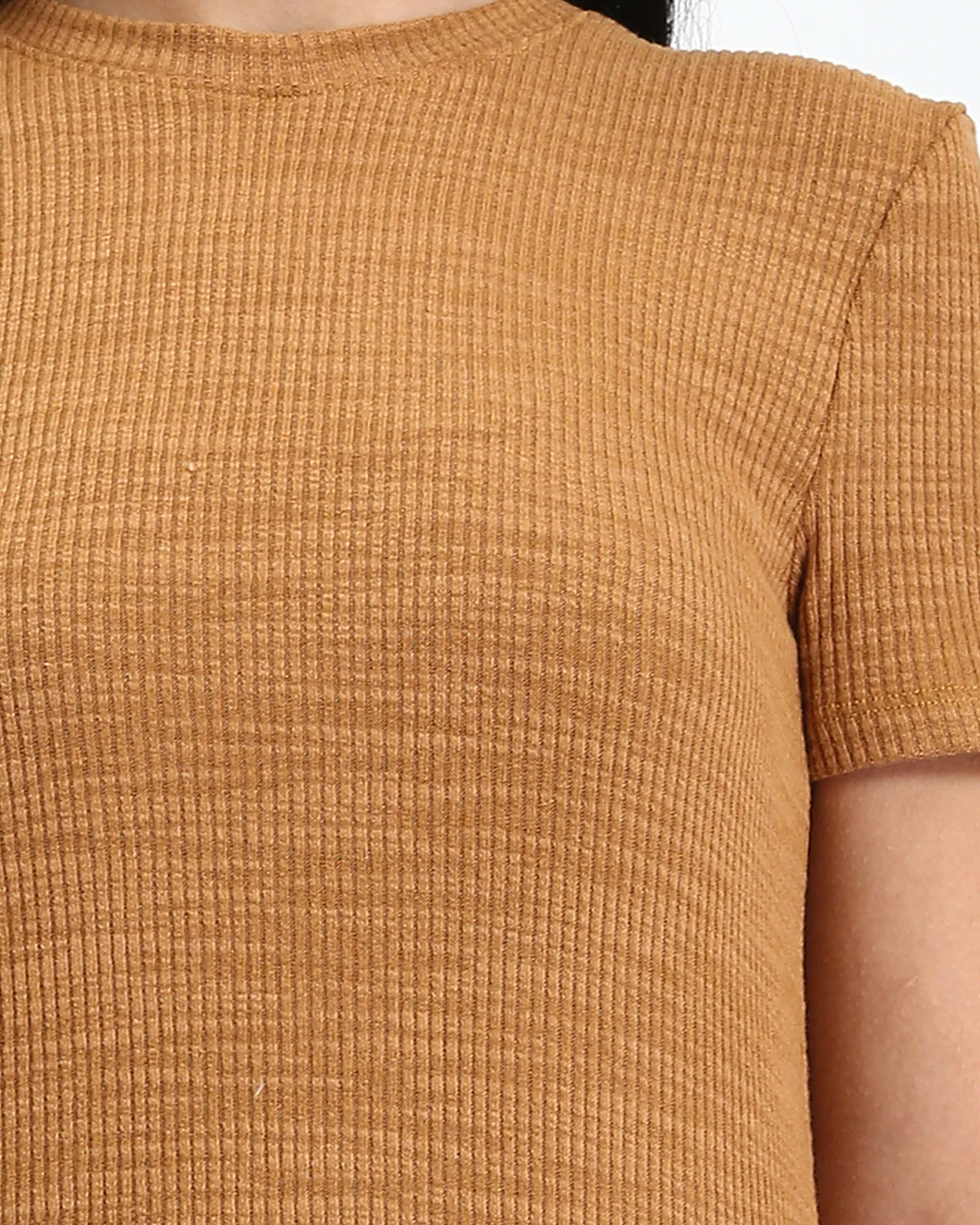 Ravin Ribbed Short-Sleeve Maxi Dress – Toffee - R208762 - Image 4