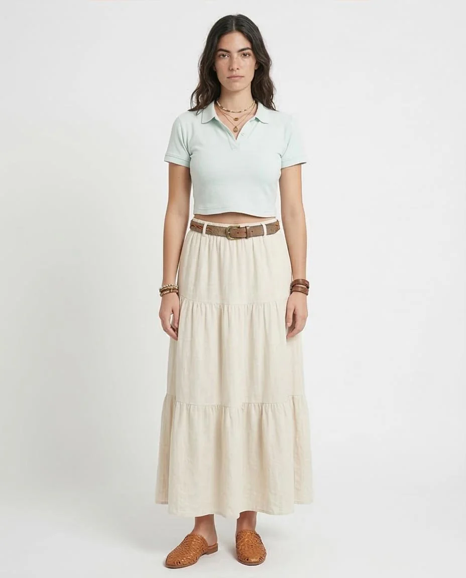 Ravin Women's Cropped Polo Shirt - Pale Mint - R208777 - Image 3