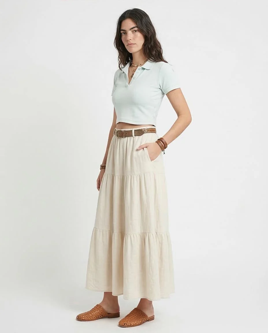 Ravin Women's Cropped Polo Shirt - Pale Mint - R208777 - Image 5