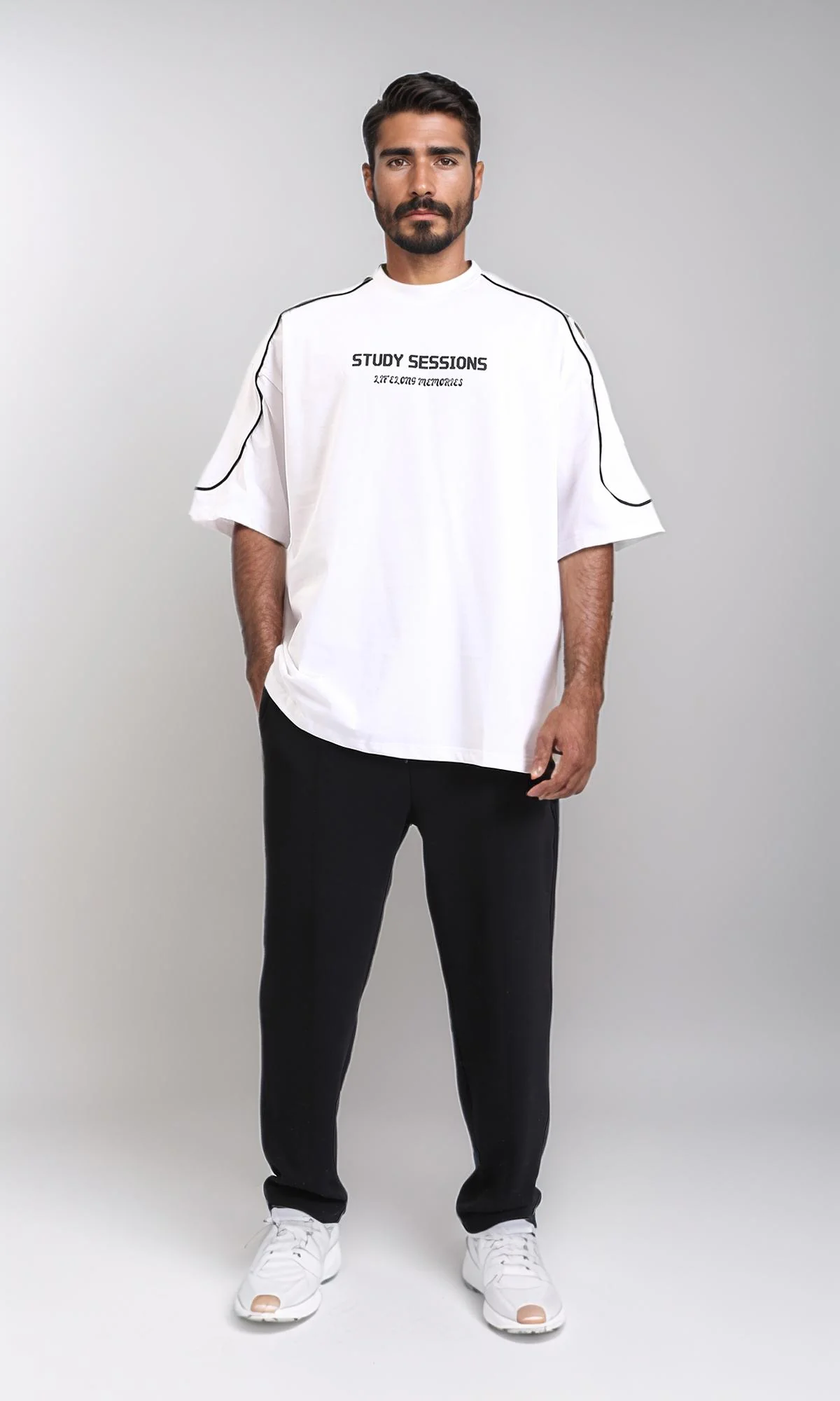 R208840-Relaxed Leg Slip On Summer Pants - Black - Image 5