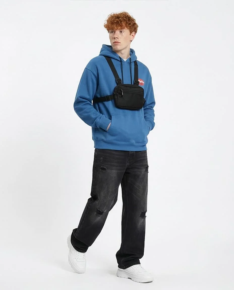 Ravin x Rolling Stone "Media Crew" Oversized Graphic Hoodie – Atlantic Blue - R208841 - Image 5