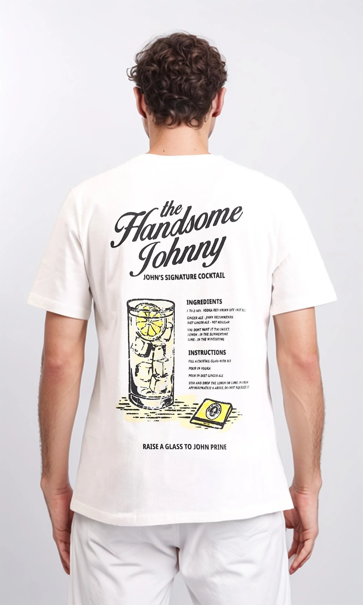 R208966 - Printed Short Sleeves Regular Tee - White - Image 2