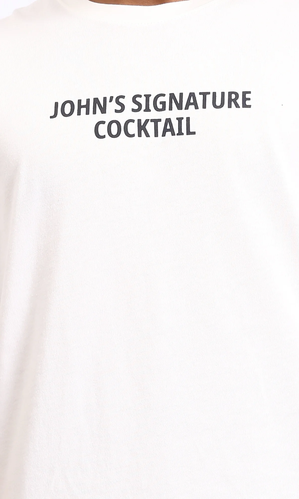 R208966 - Printed Short Sleeves Regular Tee - White - Image 3