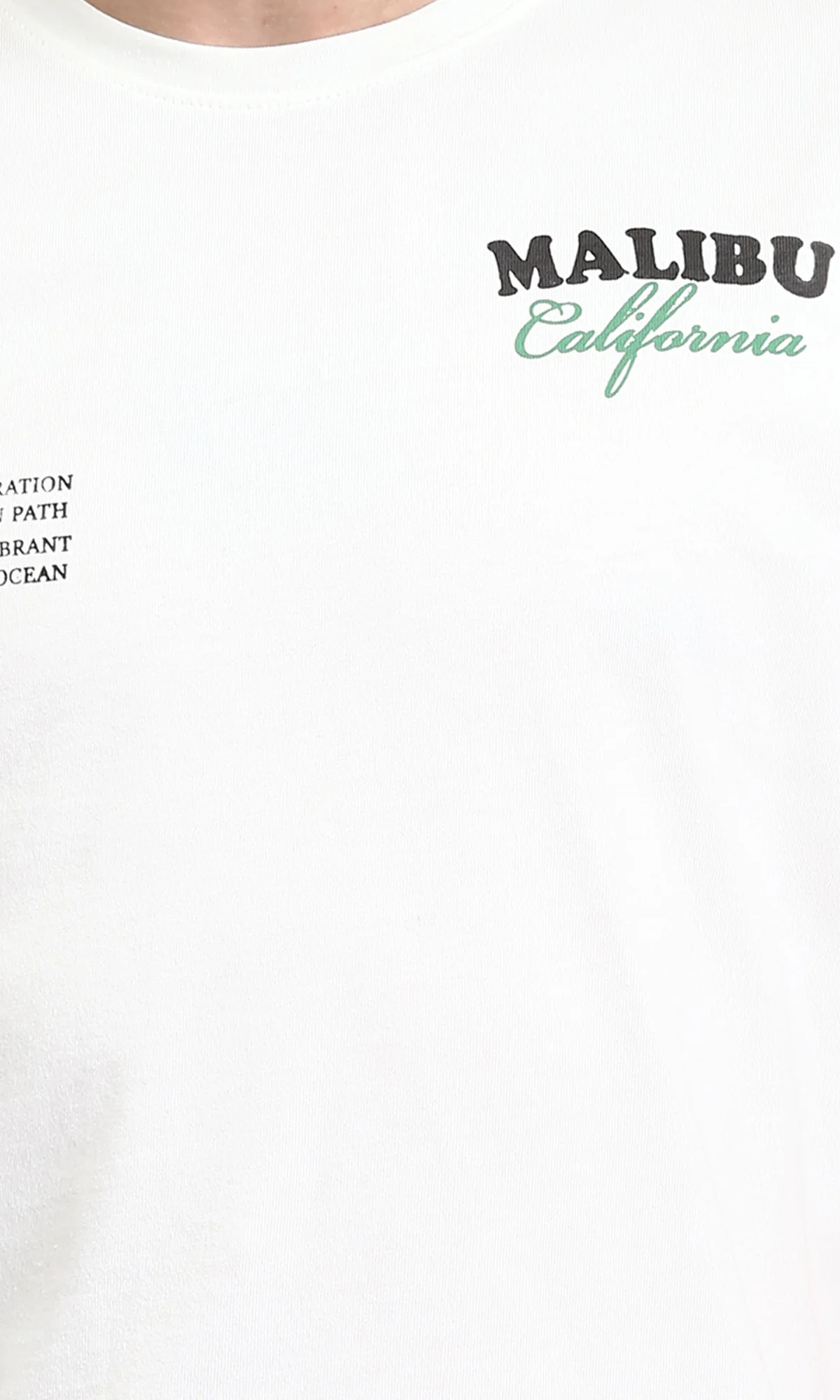 R208968 - Summer Printed Short Sleeves Tee - Cream - Image 3