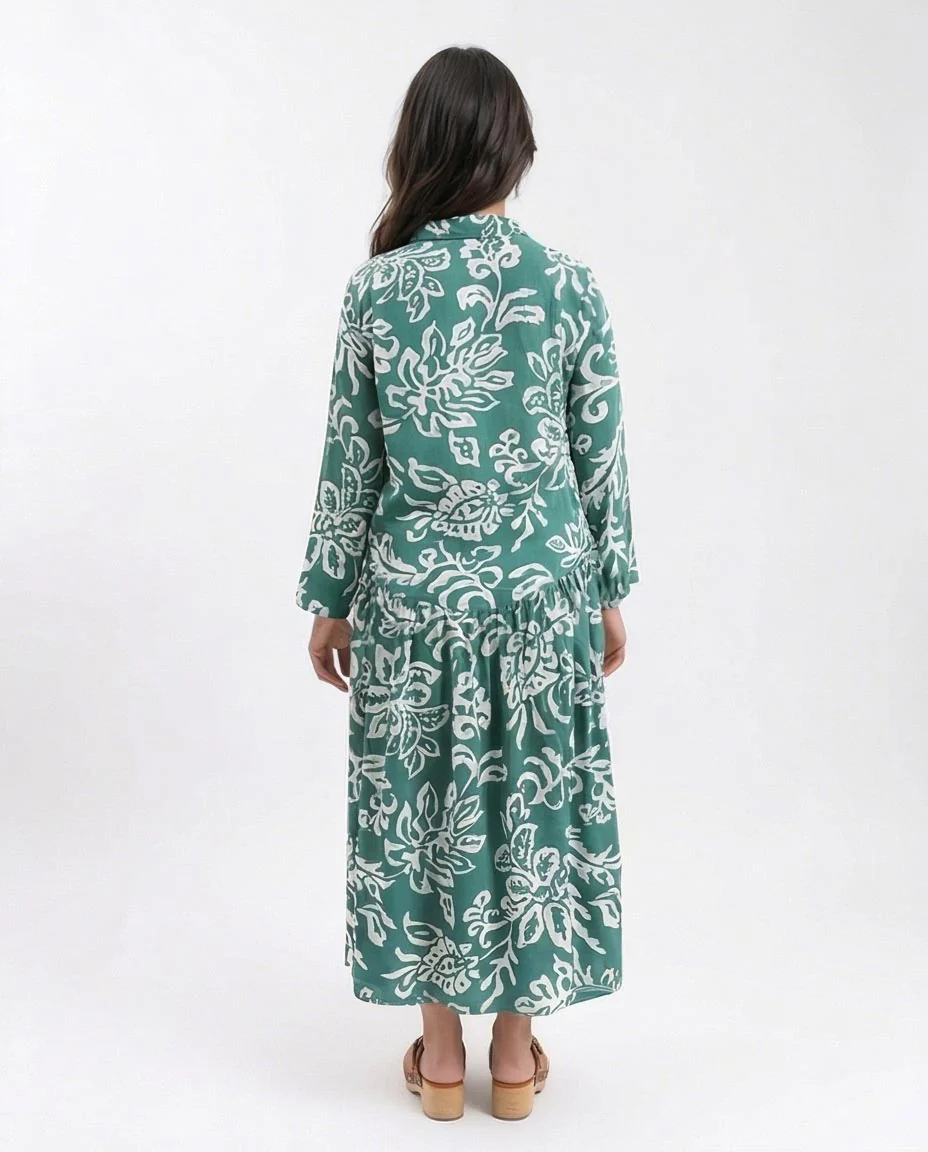 Ravin Botanical Bloom Drop-Waist Maxi Shirt Dress - R209106 - Image 3