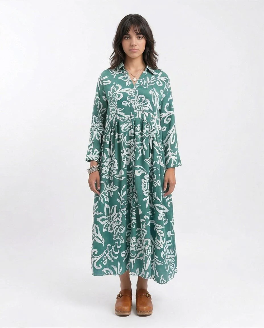 Ravin Botanical Bloom Drop-Waist Maxi Shirt Dress - R209106 - Image 4