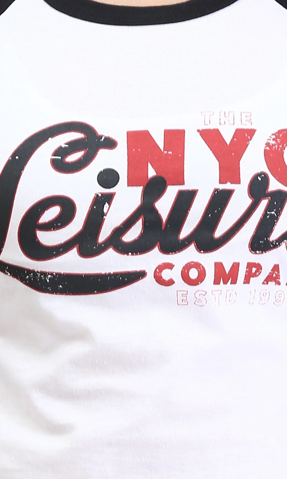 Product Title: Ravin Women's NYC Leisure Graphic Raglan Long Sleeve T-Shirt - Black/White - R209126 - Image 3