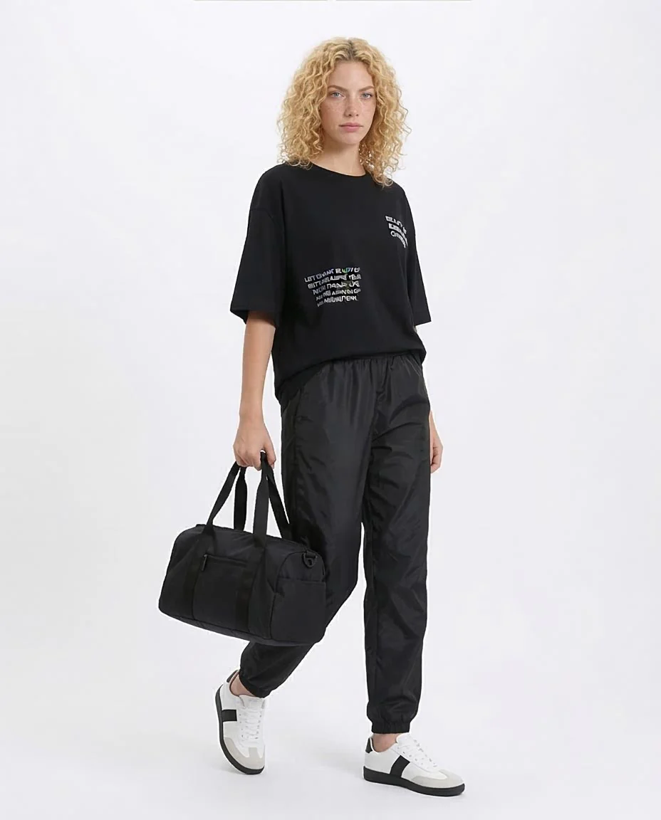 Ravin Butterfly Graphic Oversized Tee – "Beauty of Embracing Change" - Black - R209135 - Image 5