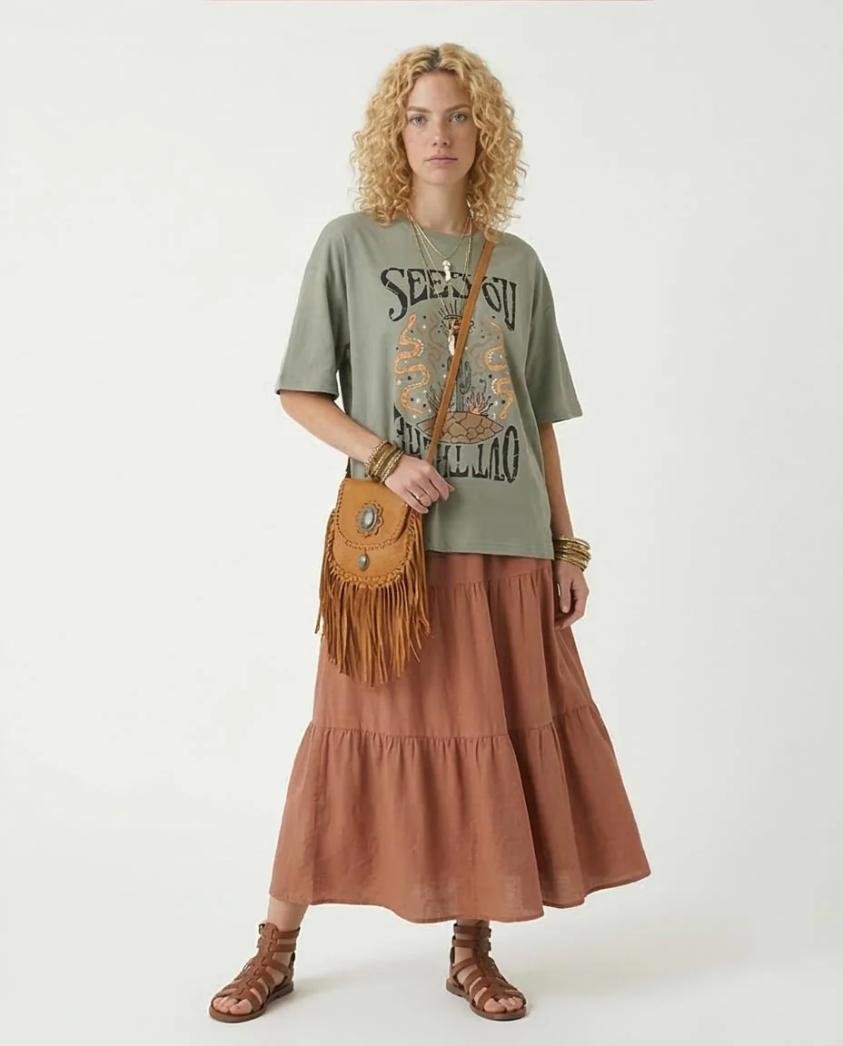 Embrace the Wild in Style with the See You Out There Graphic Tee - Olive - R209139 - Image 5