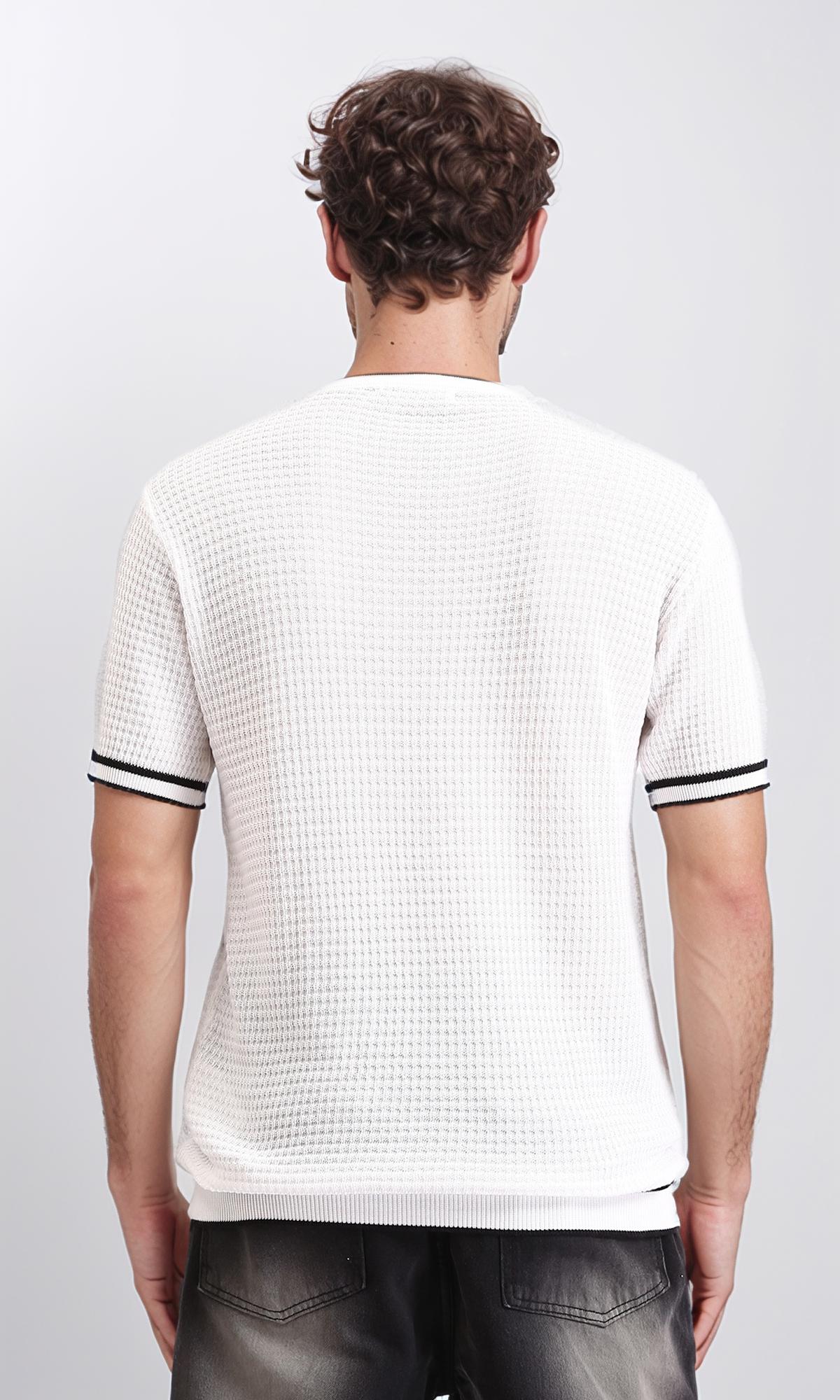 R209203 - Round Neck Slip On Casual Tee - White - Image 2