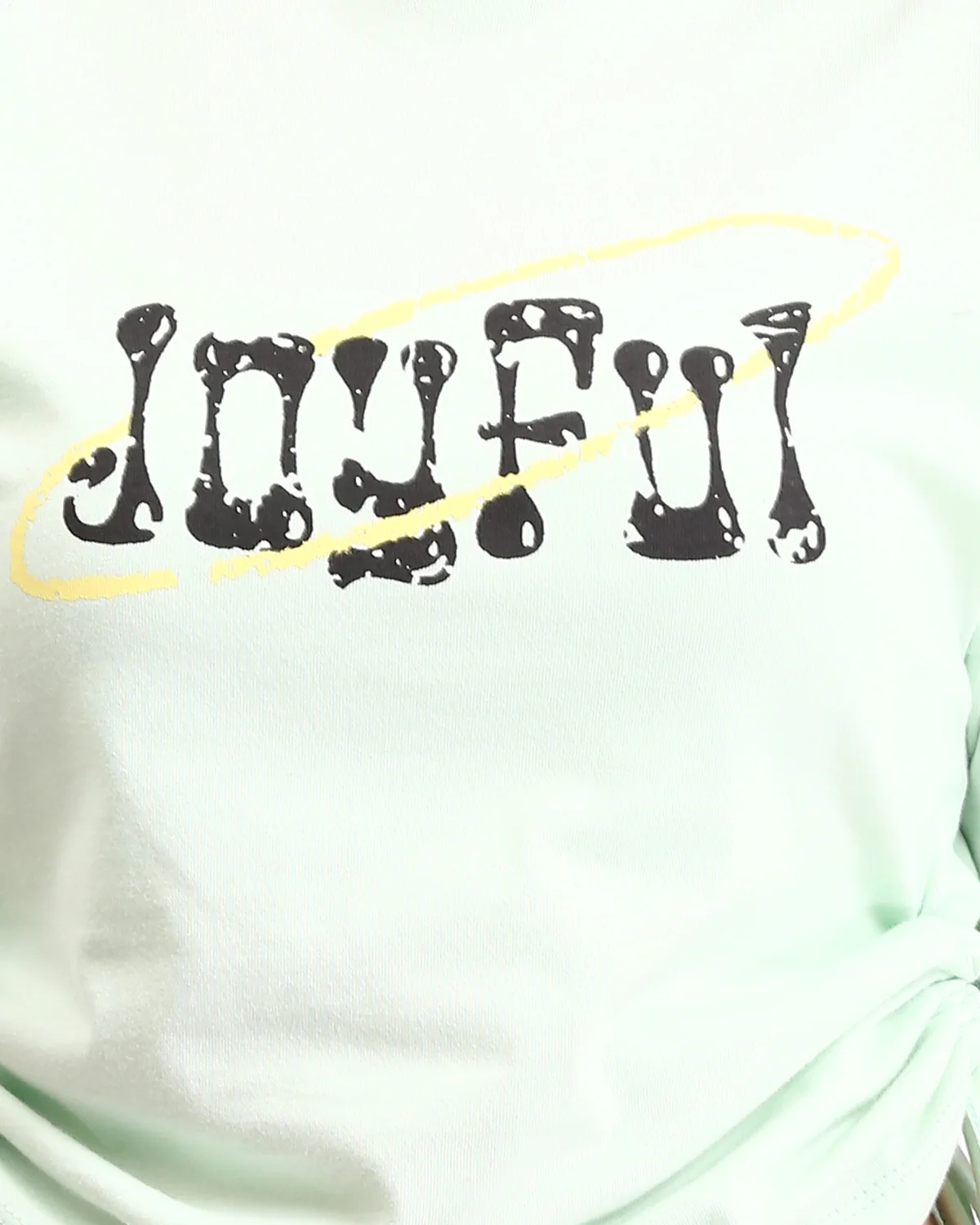 Ravin Women's Joyful Ruched Side Graphic T-Shirt – Mint - R209236 - Image 4