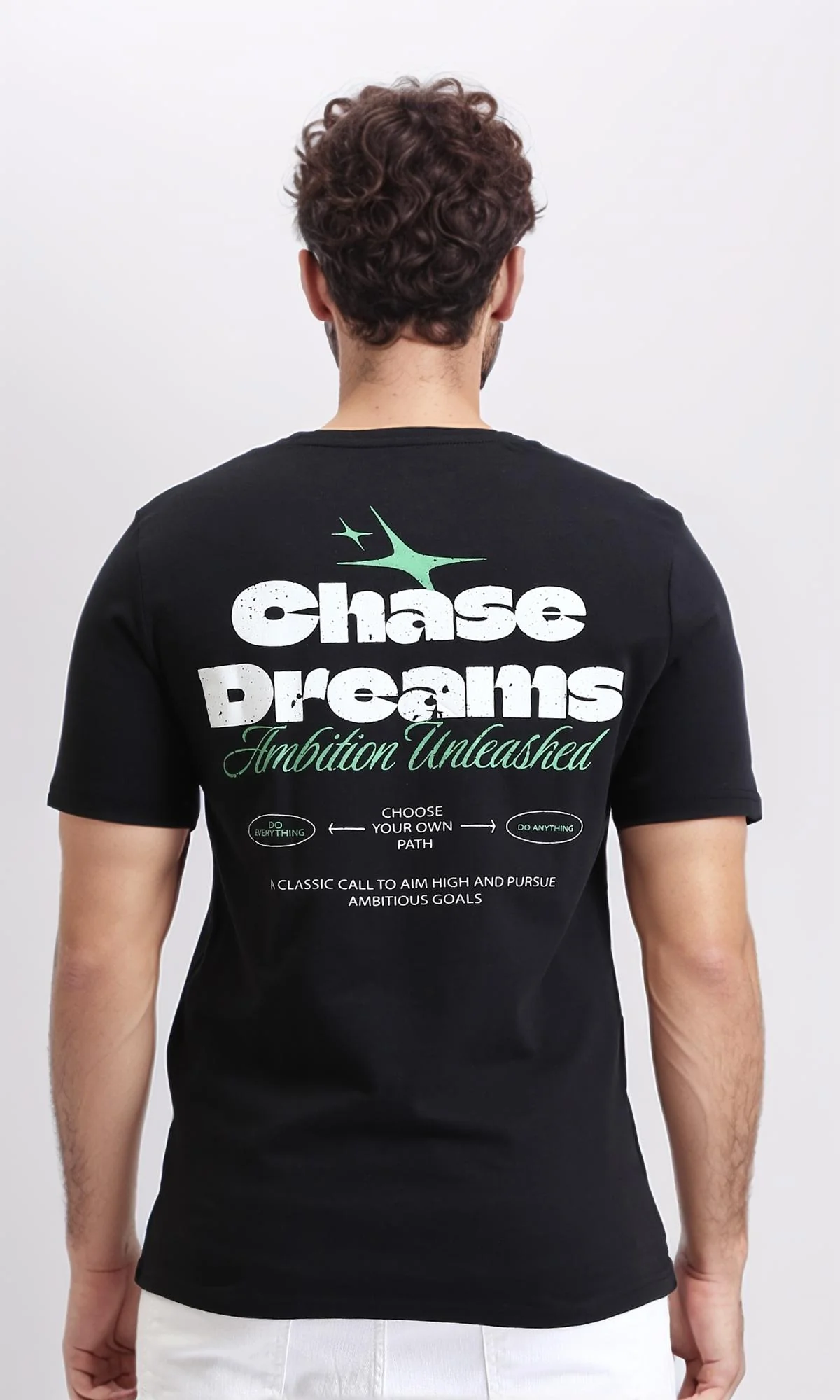 R209358 - Regular Cotton Tee with Short Sleeves - Black - Image 2