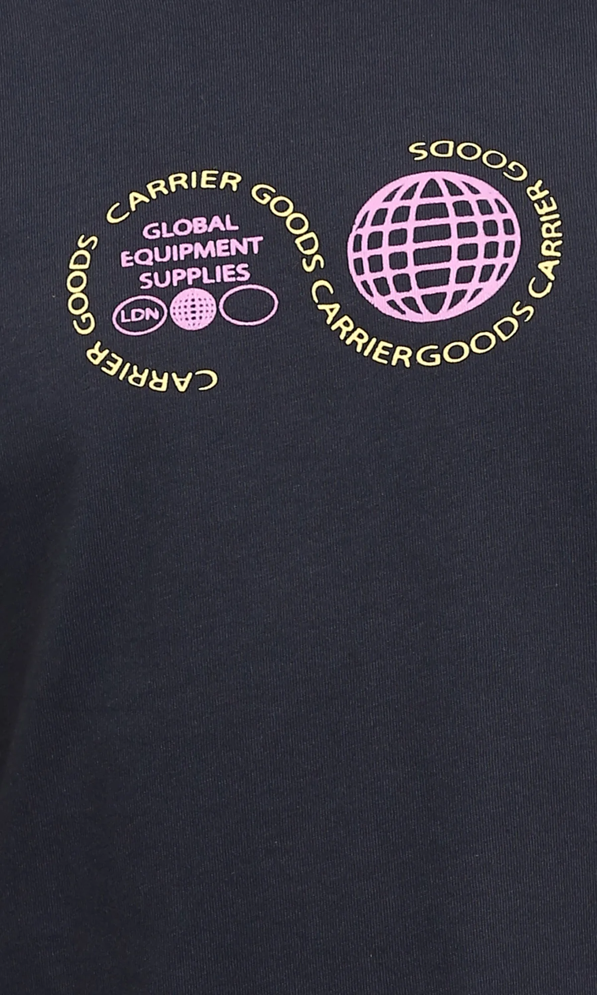 R209368 - Round Neck Short Sleeves Printed Tee - Black - Image 3