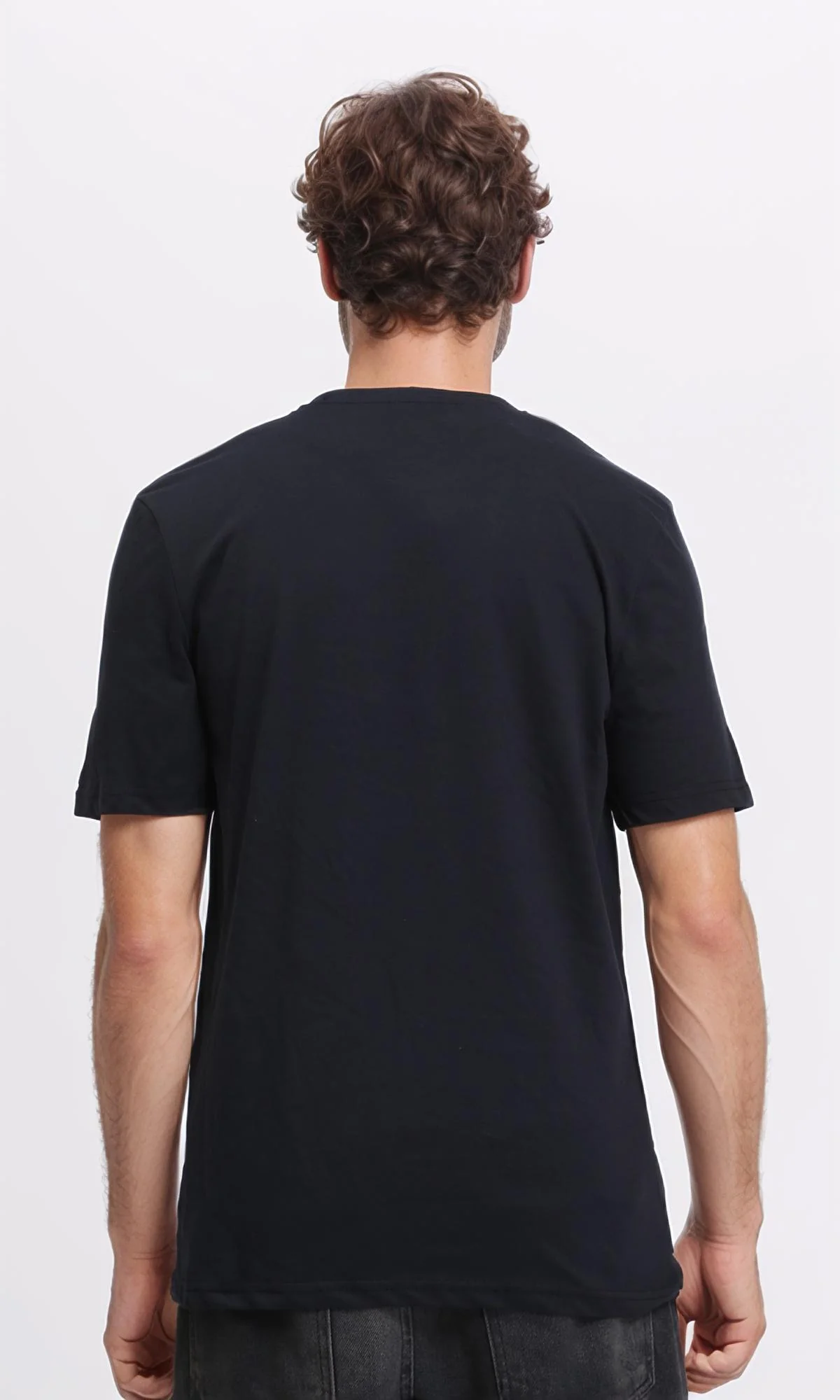 R209369 - Printed Regular Fit Slip On Tee - Black - Image 2