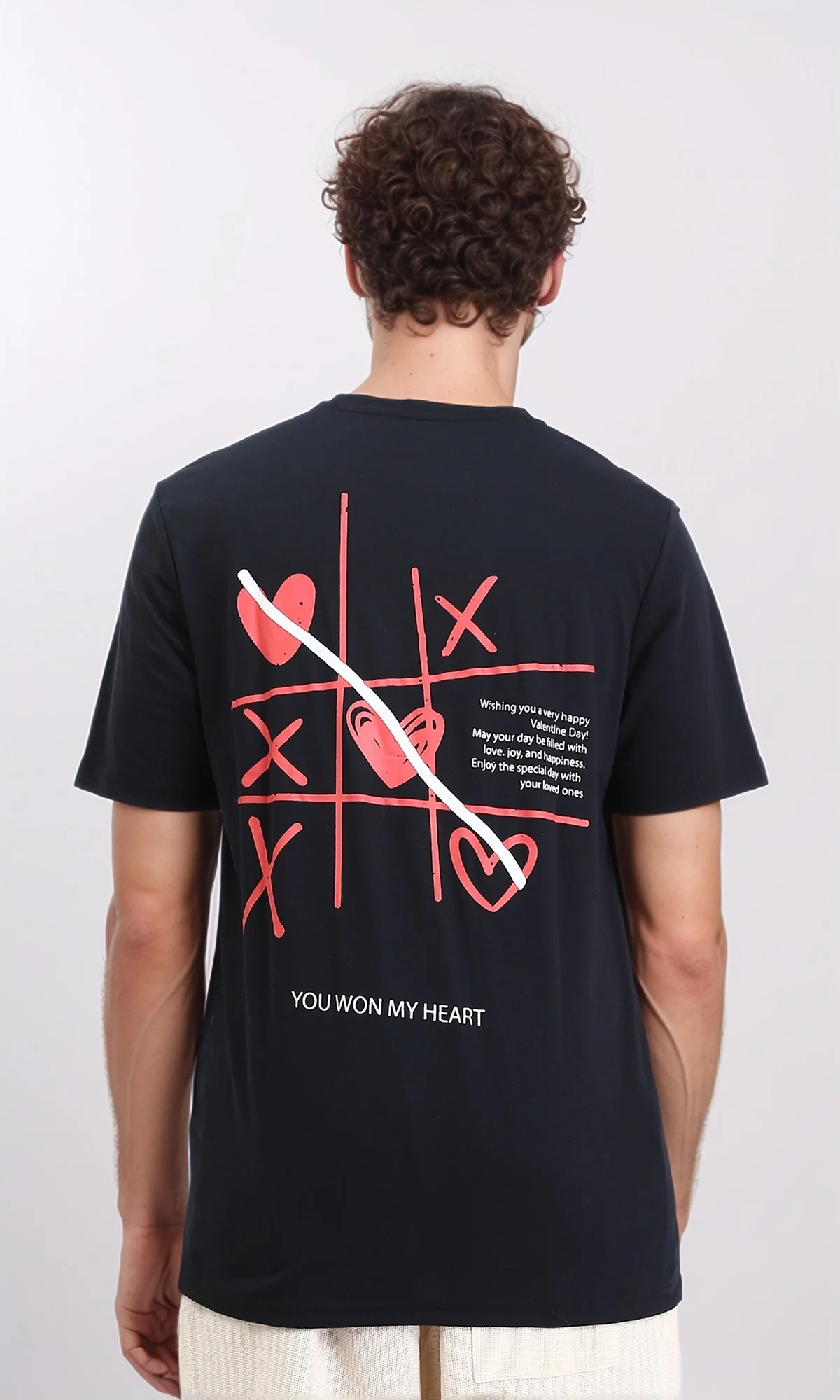 R209370 - Regular Fit Printed Cotton Tee - Black - Image 2