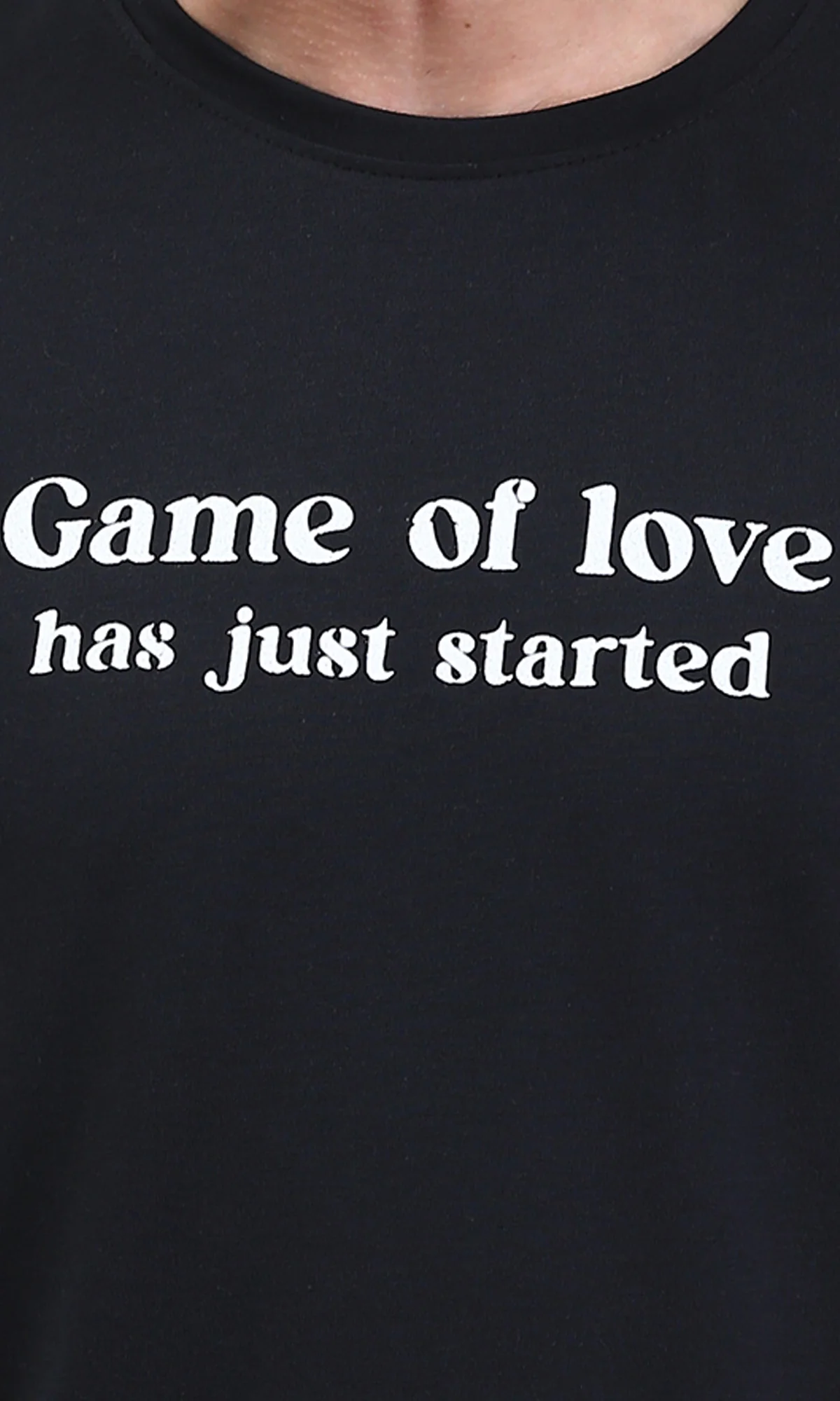 R209370 - Regular Fit Printed Cotton Tee - Black - Image 3