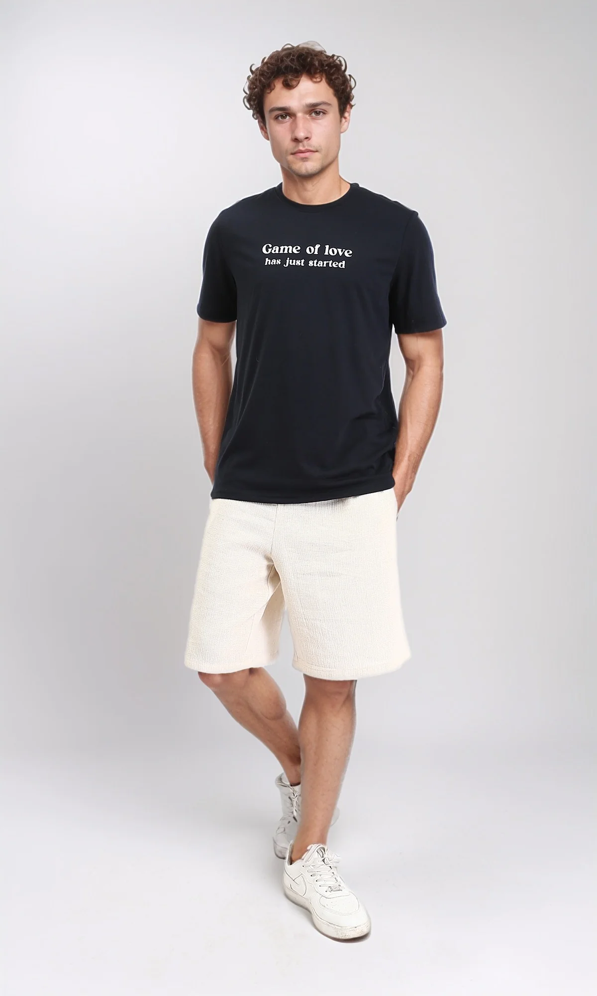 R209370 - Regular Fit Printed Cotton Tee - Black - Image 4