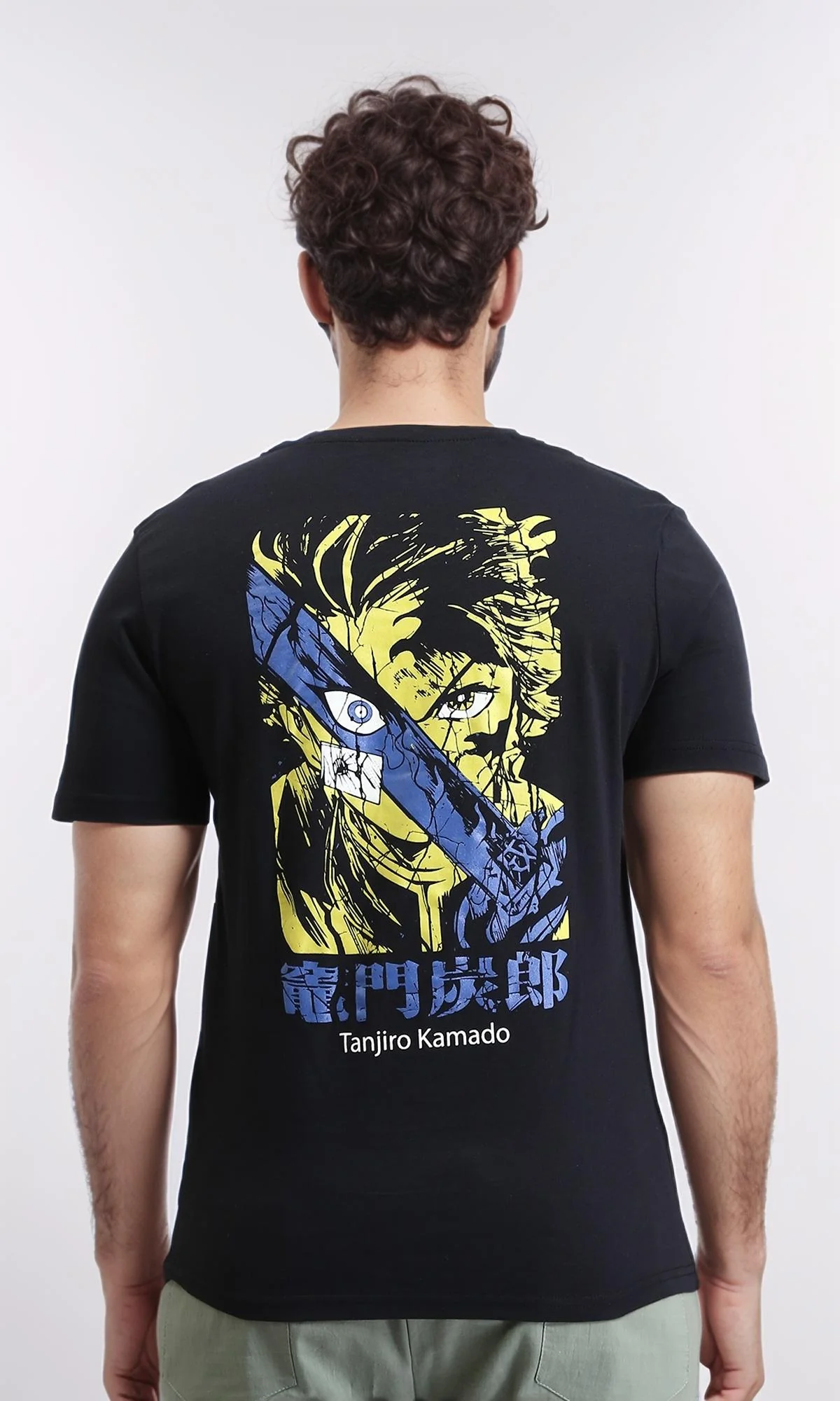 R209376 - Front & Back Print Cotton Tee - Black - Image 2
