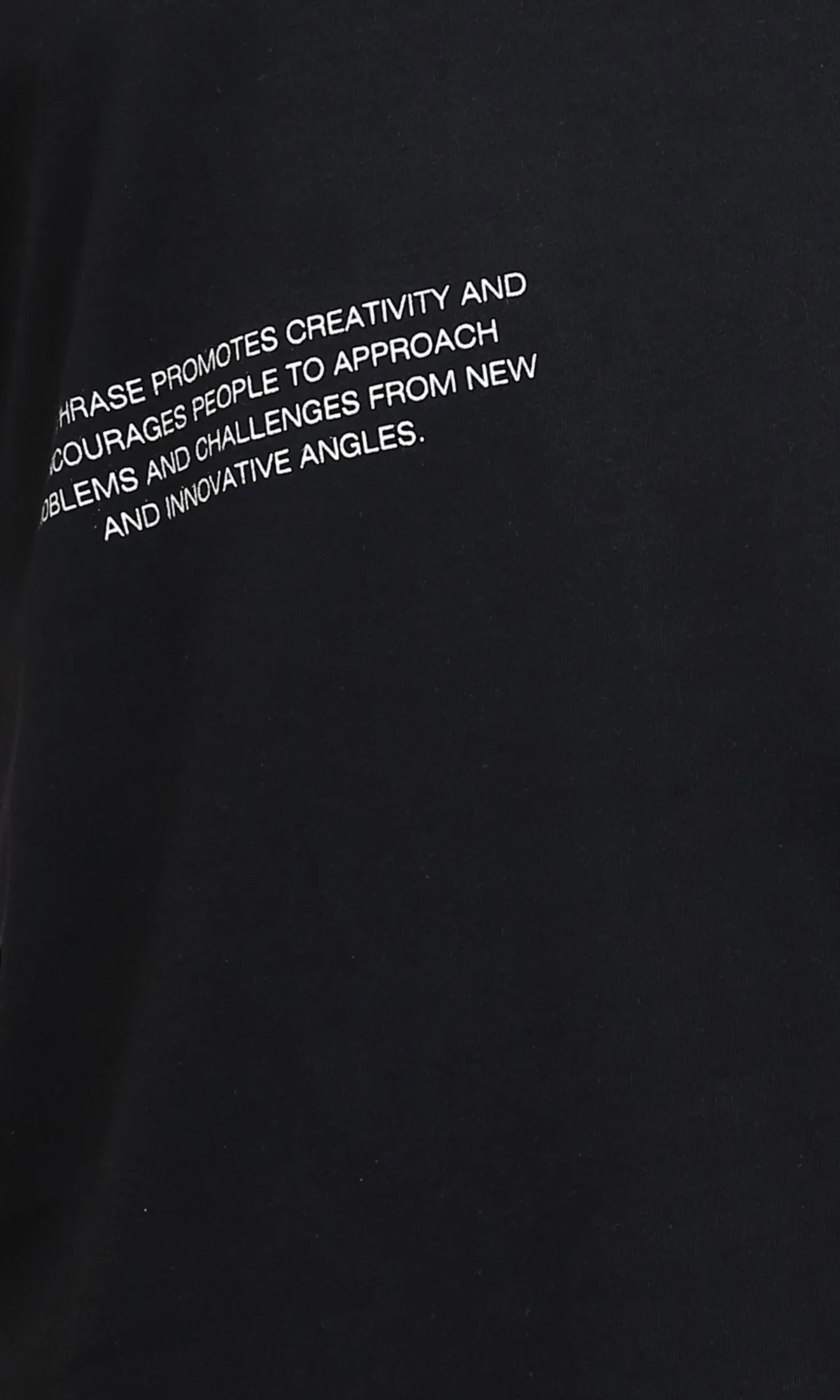 R209380 - Crew Neck Slip On Printed Tee - Black - Image 3