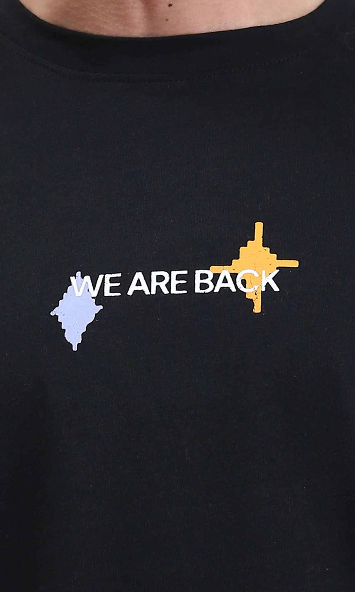 R209400 - Front & Back Print Cotton Tee - Black - Image 3