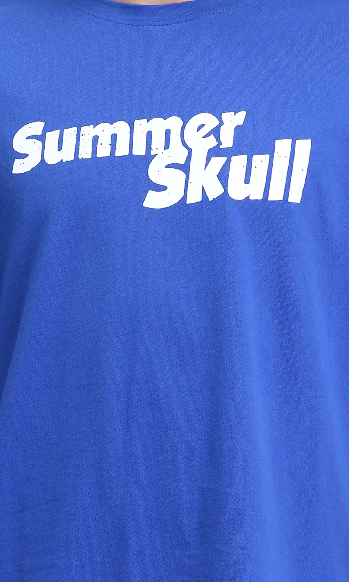 Ravin | Men’s "Summer Skull" Oversized Graphic T-Shirt – Royal Blue - R209411 - Image 3