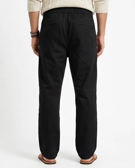 Ravin Men’s Relaxed Utility Cargo Trousers with Articulated Knee Detail – Black - R209804 - Image 2