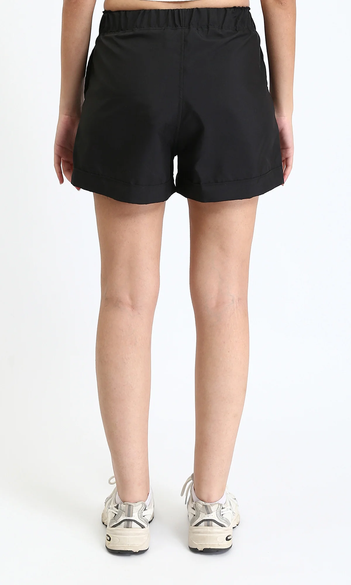 R209924 - Fashionable Shorts with Decorative Belt - Black - Image 2
