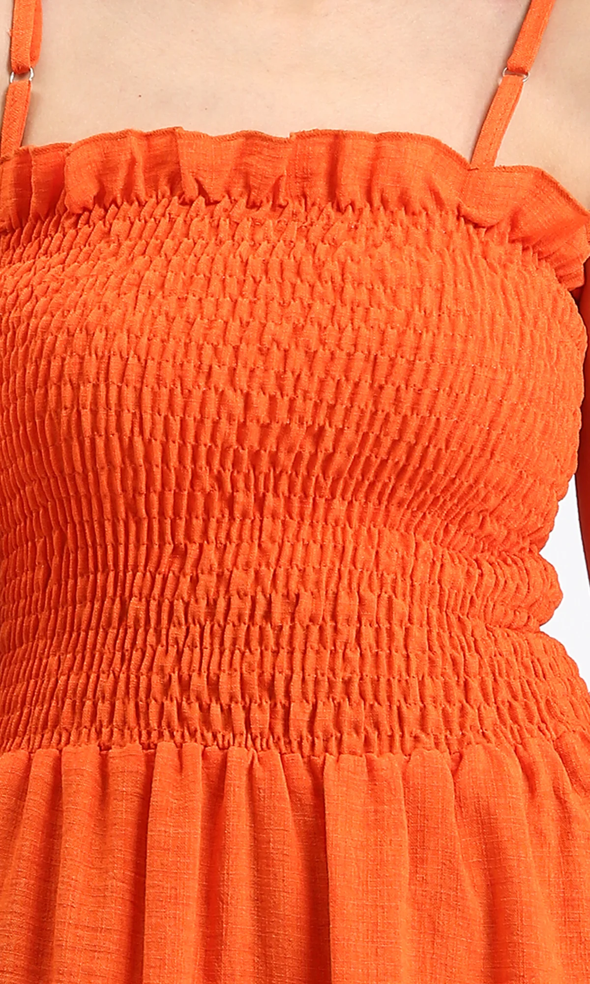 Ravin Smocked Bodice Tiered Maxi Dress - Bright Orange - R209966 - Image 3