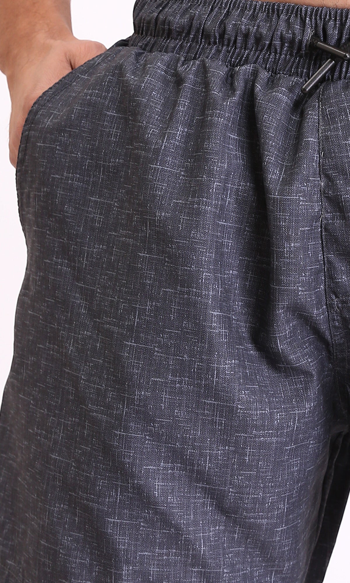 R210298 - Comfy Slip On Drawstring Swim Short - Heather Dark Grey - Image 3