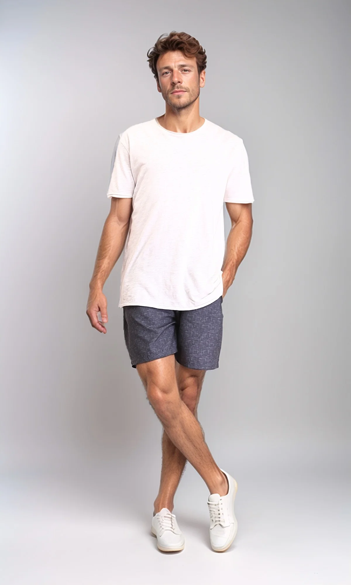 R210298 - Comfy Slip On Drawstring Swim Short - Heather Dark Grey - Image 5