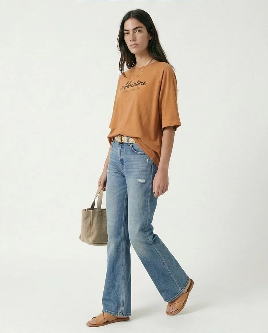 Ravin Women’s Oversized "Adventure" Raglan Tee – California Road Trip Graphic - R210325 - Image 4