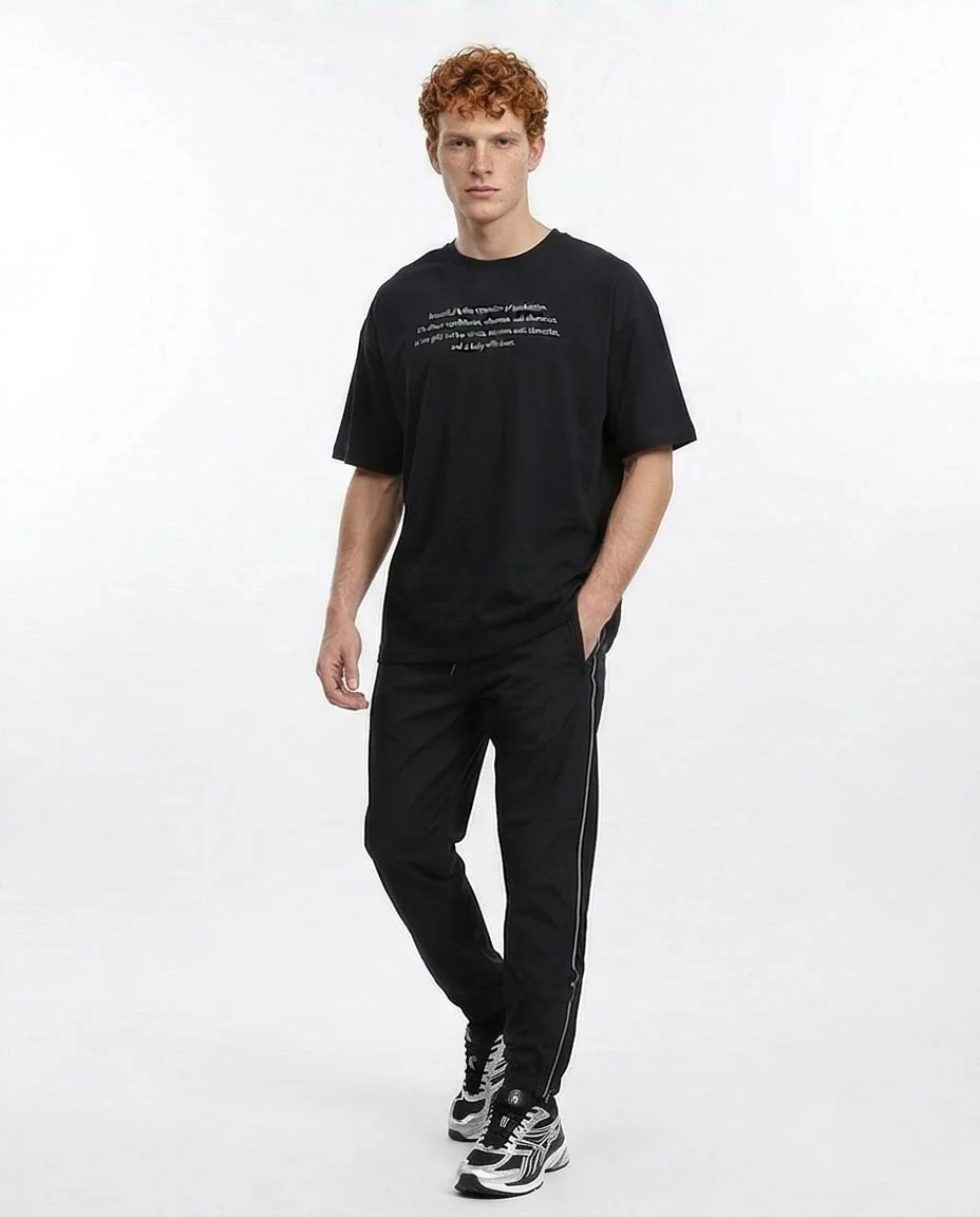 Ravin Men's Oversized "Beauty Is Duty" Graphic T-Shirt - Black - R210529 - Image 4