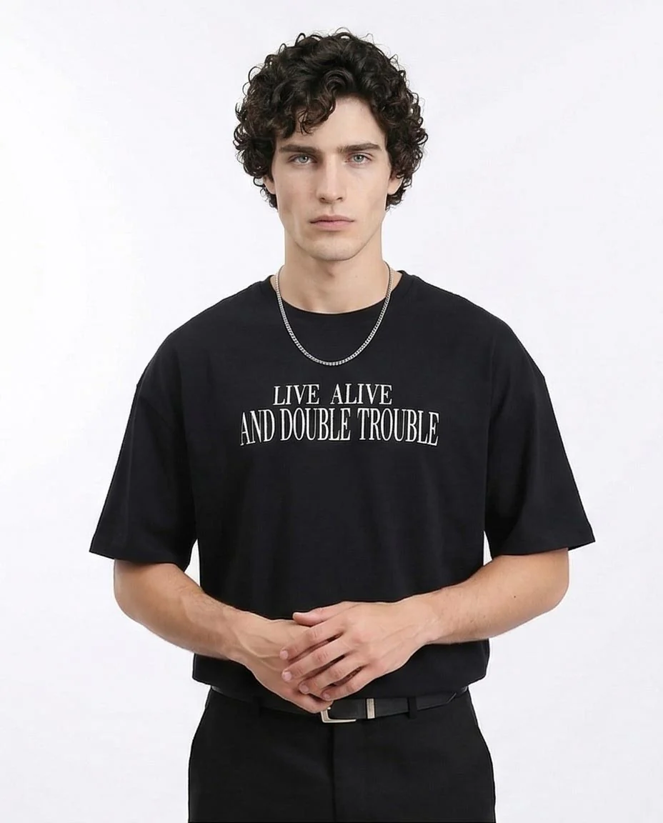 Ravin | Stevie Ray Vaughan "Live Alive" Oversized Graphic Tee - R210530