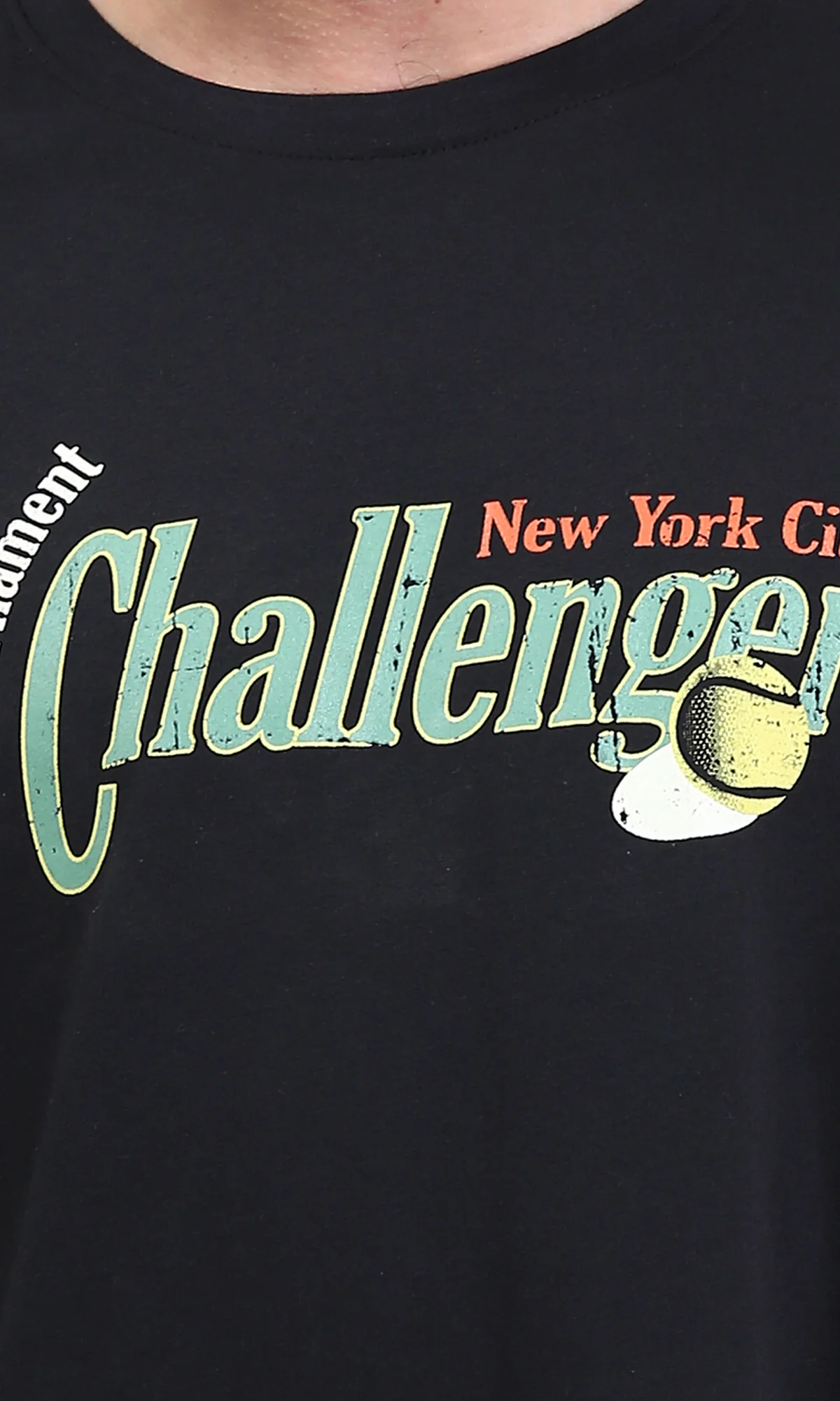 Ravin "Challenger" Oversized Tennis Graphic T-Shirt – Black - R210538 - Image 3
