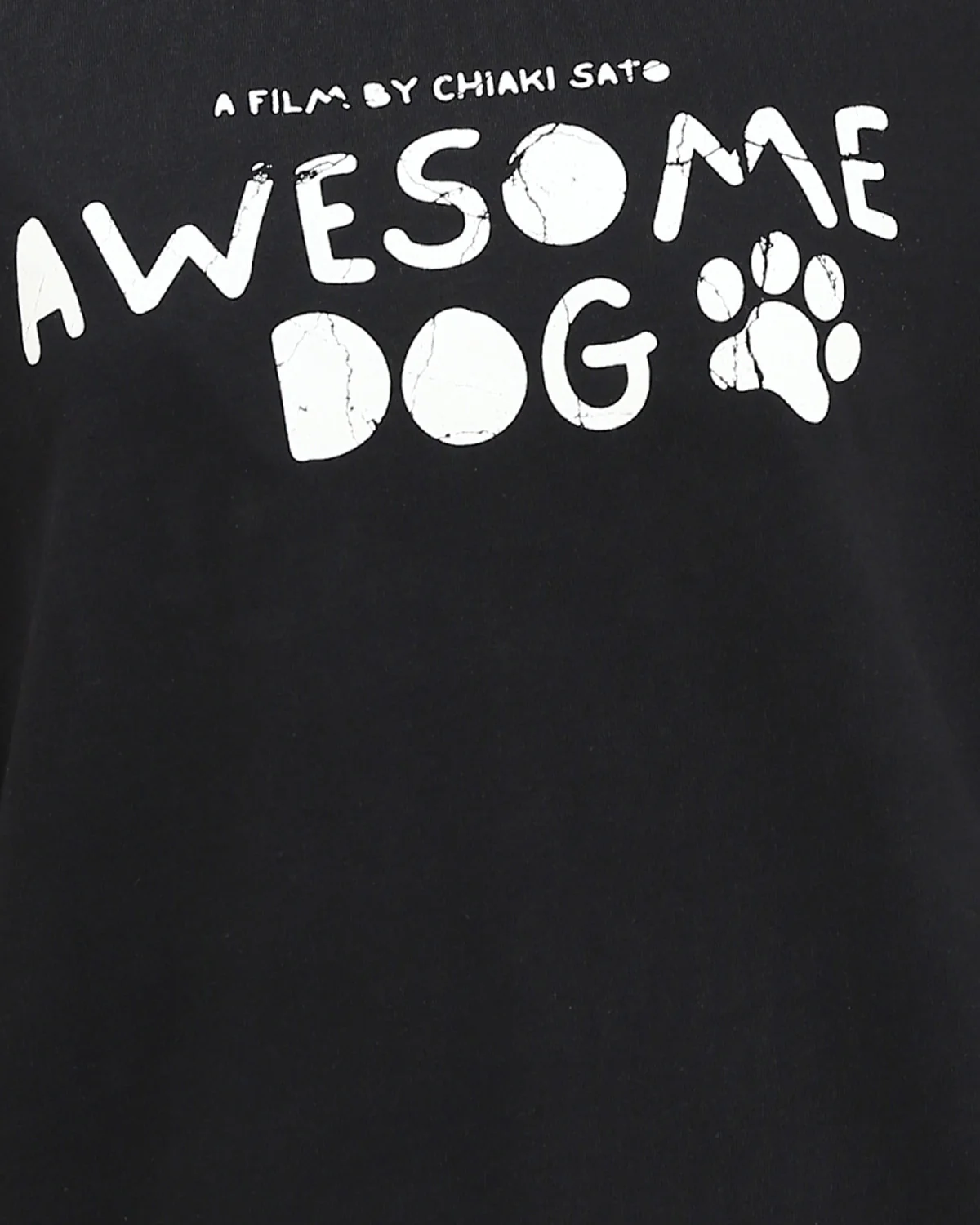 Ravin "Awesome Dog" Movie Poster Graphic Oversized Raglan T-Shirt – Black - R210547 - Image 4