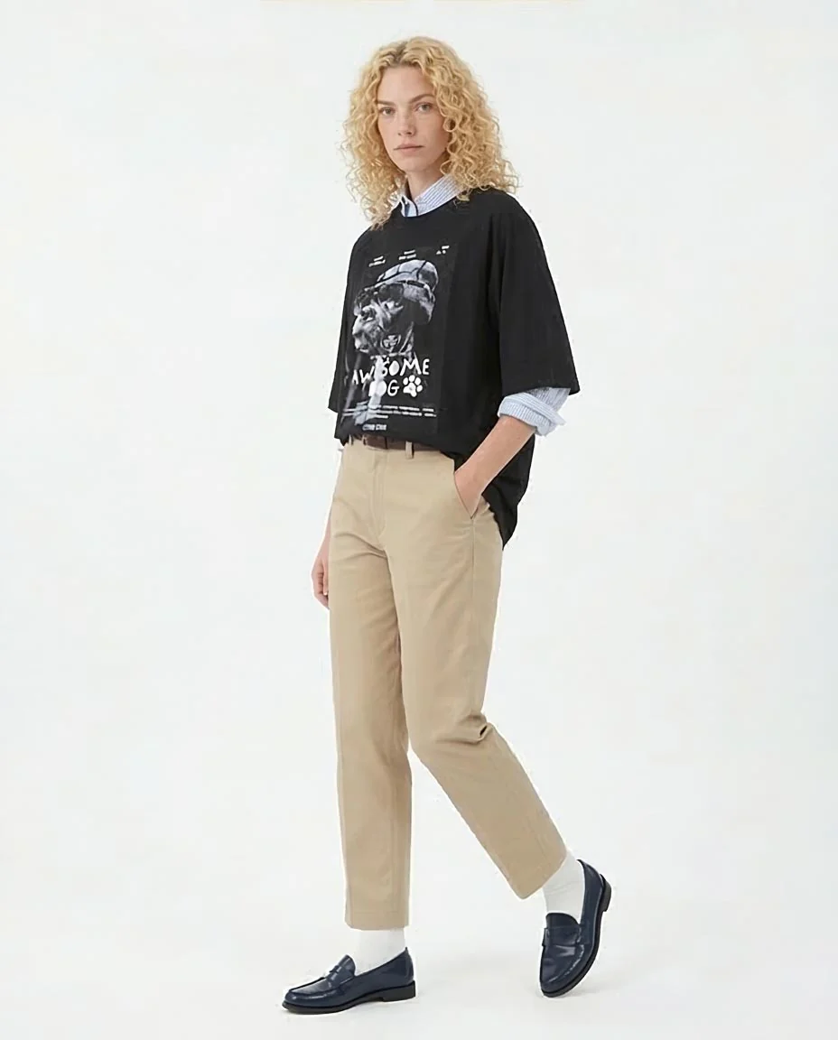 Ravin "Awesome Dog" Movie Poster Graphic Oversized Raglan T-Shirt – Black - R210547 - Image 5
