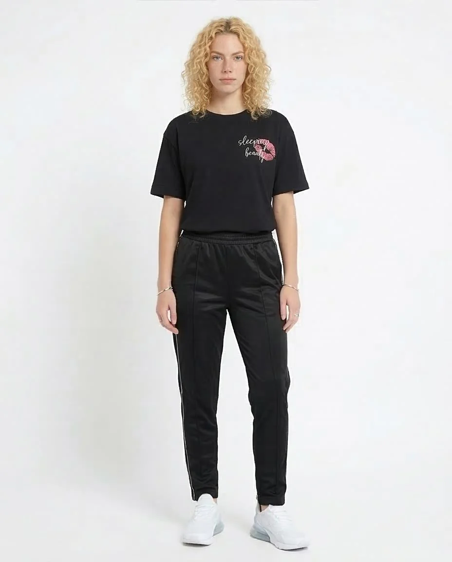 Ravin Women's "Coffee First" Graphic Relaxed T-Shirt - Black - R210561 - Image 3