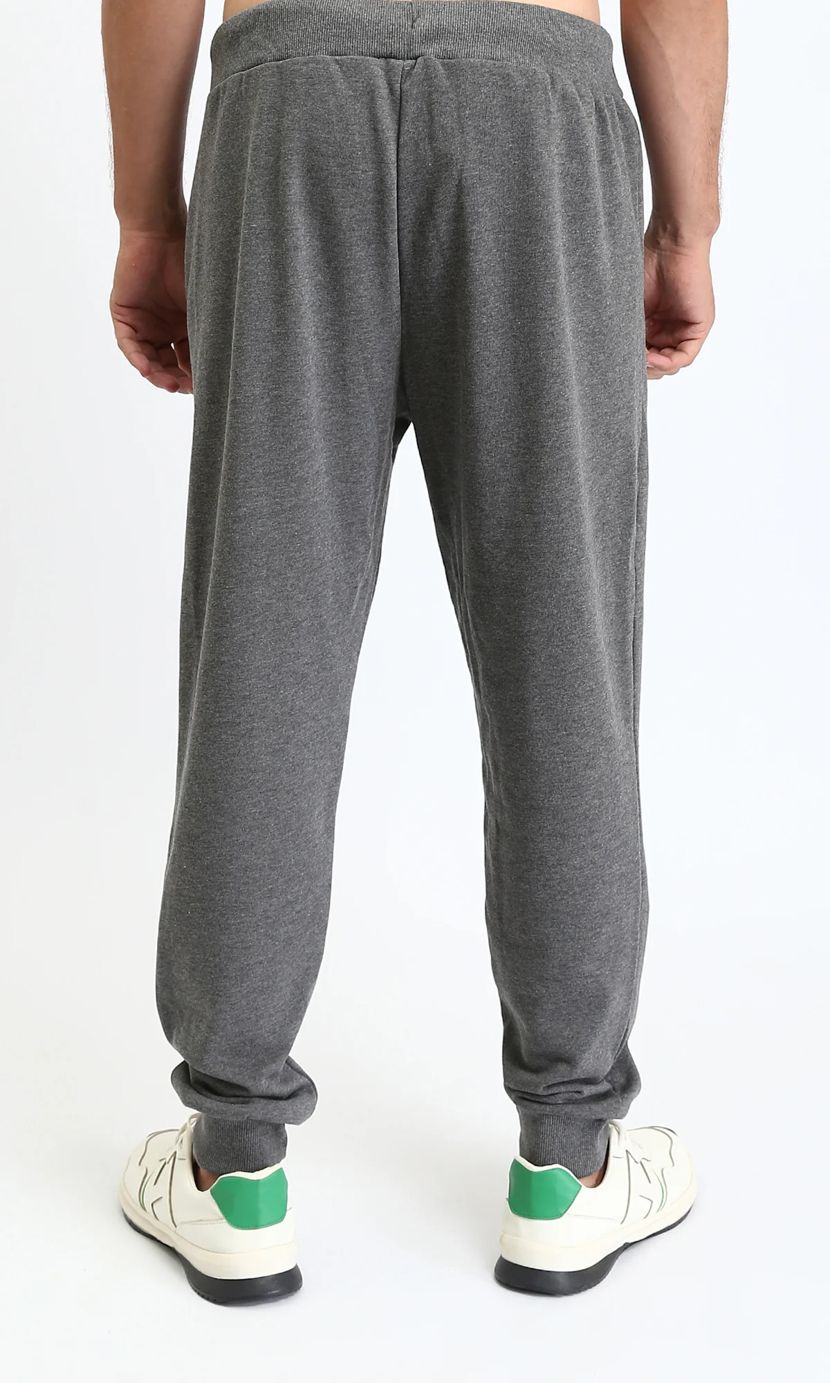 R210690 - Comfy Drawstring Sweatpants with Hem - Heather Grey - Image 2
